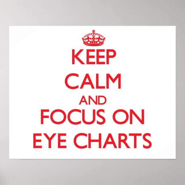 Keep Calm and focus on EYE CHARTS Poster (Vorne)