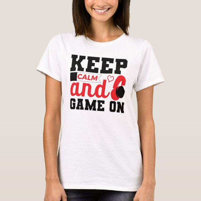 Keep calm and game on T-Shirt (Vorderseite)
