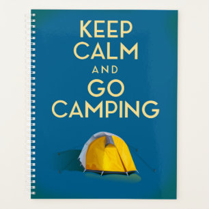 Keep Calm and Go Camping vintage Print Planer