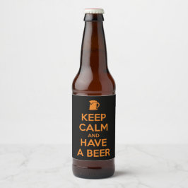 Keep Calm and Have a Beer Bierflaschenetikett