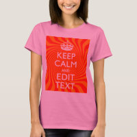 Keep Calm And Have Your Text Orange Swirl