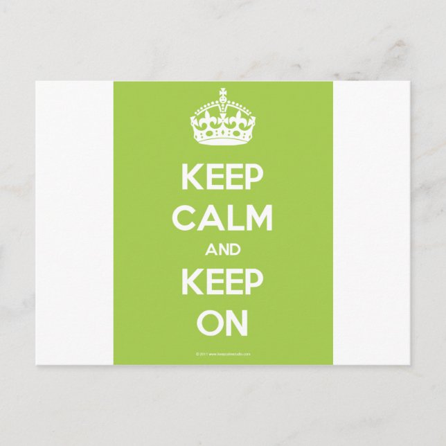 Keep-Calm-And-Keep-On.pdf Postkarte (Vorderseite)