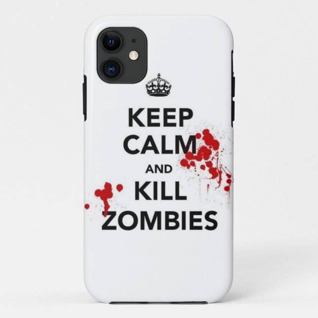 keep calm and kill zombies Case-Mate iPhone hülle (Rückseite)