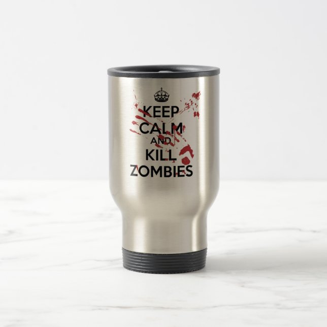 Keep Calm and Kill Zombies Reisebecher (Mittel)