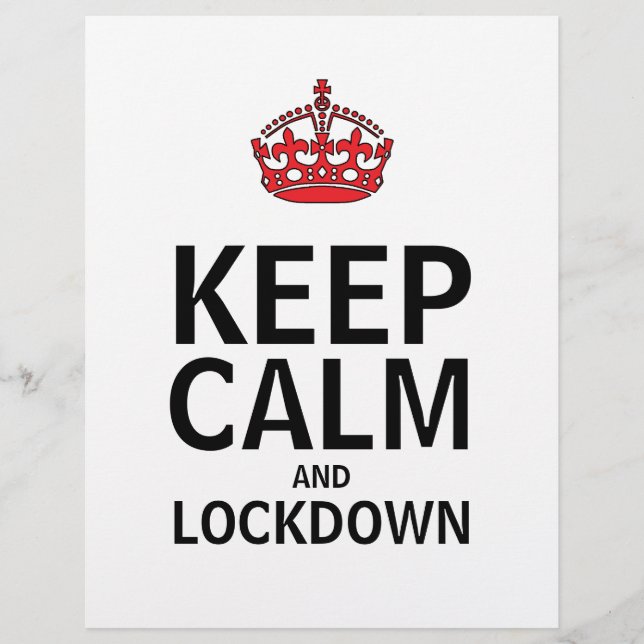 Keep Calm and Lockdown Poster Flyer (Vorne)