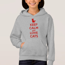 Keep Calm and Love Cats Hoodie