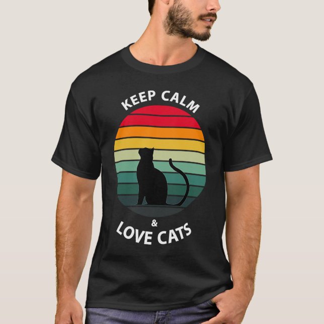 Keep calm and love cats T-Shirt (Vorderseite)