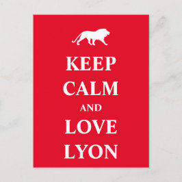 Keep calm and love Lyon Postkarte