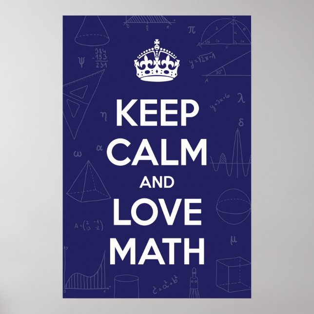 Keep calm and love math poster (Vorne)
