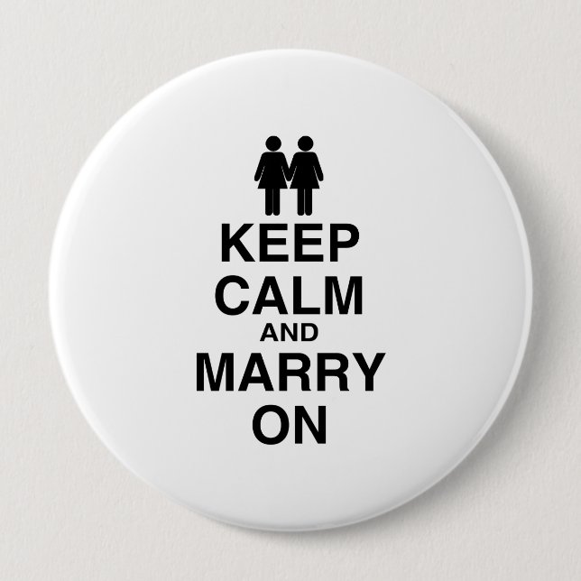 Keep Calm and Marry On - Button (Vorderseite)