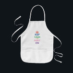 Keep Calm and paint on small kid's apron for art Kinderschürze<br><div class="desc">Keep Calm and paint on small kid's apron for art. Make your own funny keep calm parody. Colorful typography design. Also fun for adults. Use for arts and crafts,  drawing,  painting,  cooking,  baking and more. Customizable colors and personalized text.</div>