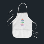 Keep Calm and paint on small kid's apron for art Kinderschürze<br><div class="desc">Keep Calm and paint on small kid's apron for art. Make your own funny keep calm parody. Colorful typography design. Also fun for adults. Use for arts and crafts,  drawing,  painting,  cooking,  baking and more. Customizable colors and personalized text.</div>