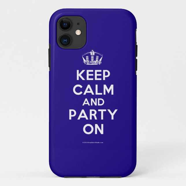 Keep Calm and Party On Case-Mate iPhone Hülle (Rückseite)