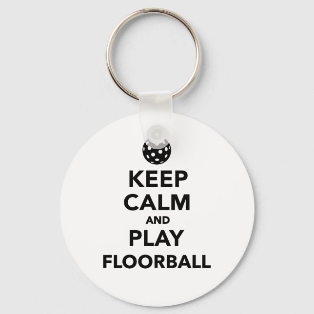 Keep calm and play Floorball Schlüsselanhänger (Vorderseite)