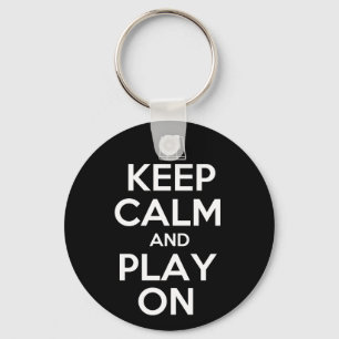 Keep Calm and Play On Piano Schlüsselanhänger
