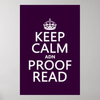 Keep Calm 'and' Profread (DNA)