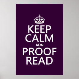 Keep Calm 'and' Profread (DNA) Poster