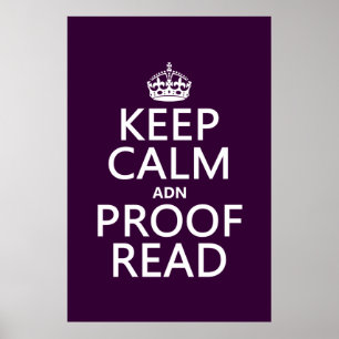 Keep Calm 'and' Profread (DNA) Poster