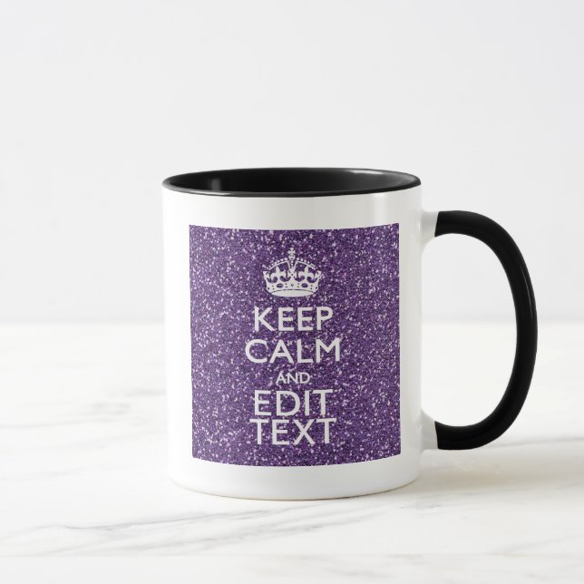Keep Calm and Purple Mauve Tasse (Rechts)