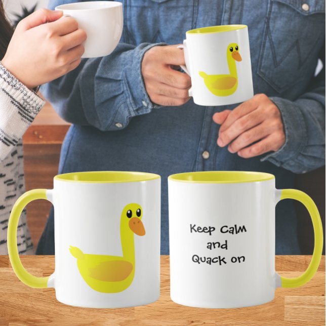 Keep Calm and Quack on Duck Humor Tasse (Von Creator hochgeladen)