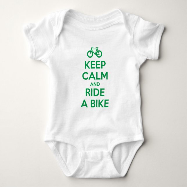Keep Calm and Ride a Bike Baby Strampler (Vorderseite)