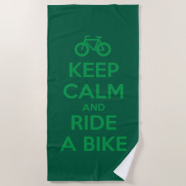 Keep Calm and Ride a Bike Strandtuch