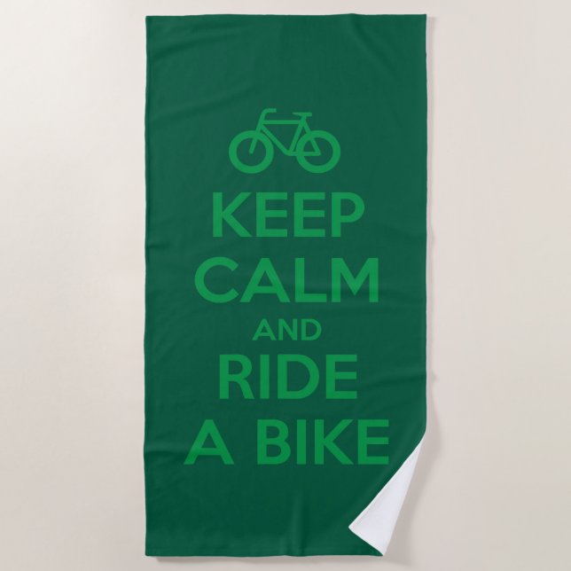 Keep Calm and Ride a Bike Strandtuch (Vorderseite)