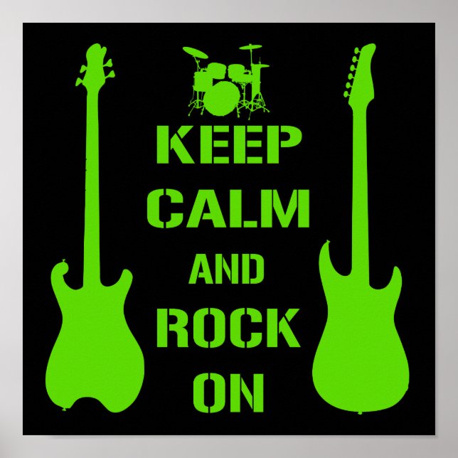 Keep Calm and Rock On Poster (Vorne)