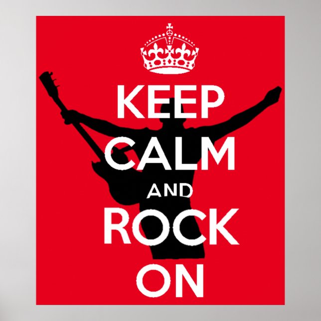 KEEP CALM AND ROCK ON POSTER (Vorne)