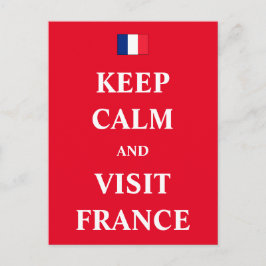 Keep calm and visit Frankreich Postkarte