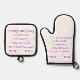 Keep Calm and Wait till next month Ofenhandschuh & Topflappen-Set