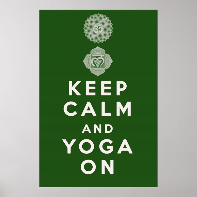 Keep Calm and Yoga On Poster (Vorne)