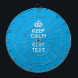 Keep Calm And Your Text on Sky Blue Decor Dartscheibe<br><div class="desc">Your personalized Keep Calm saying on a fine custom sky blue accent color style decor. A personalized Keep Calm style saying on a one of a kind gift. Humorous or whimsical try on your creative words on two editable lines of text. Remember to use CAPITAL letters for best results. Use...</div>