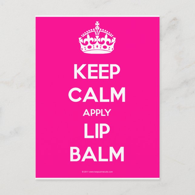 Keep-Calm-Apply-Lip-Balm.pdf Postkarte (Vorderseite)