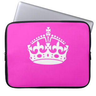 KEEP CALM CROWN on Hot Pink Customize This! Laptopschutzhülle