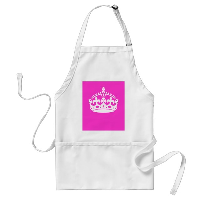 KEEP CALM CROWN on Hot Pink Customize This! Schürze (Vorne)