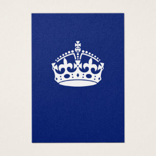 Keep Calm Crown on Navy Blue