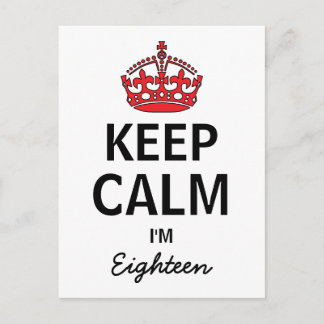 Keep Calm Eighteenth Birthday Einladung