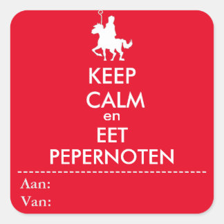 Keep Calm  en Eet Pepernoten Sticker