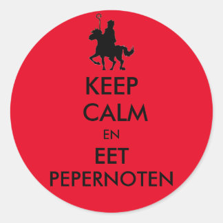 Keep Calm  en Eet Pepernoten Sticker