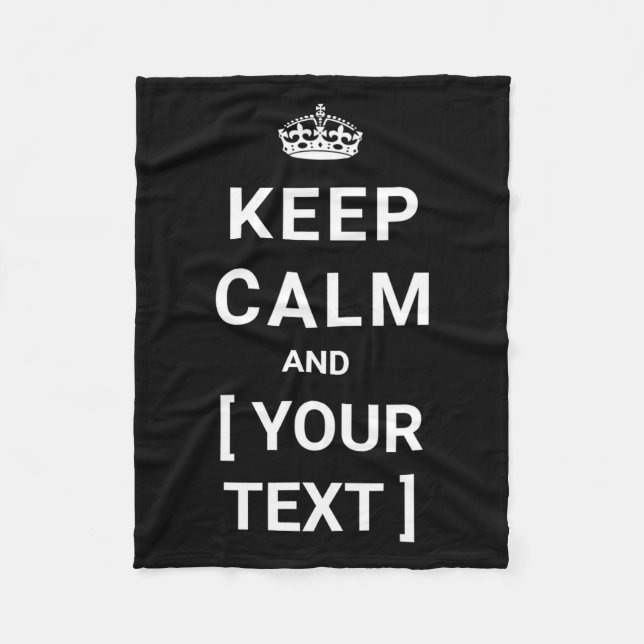 Keep Calm  Fleecedecke (Vorderseite)