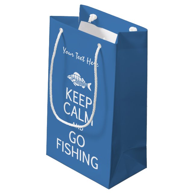 Keep Calm & Go Fishing sacs cadeaux personnalisés (Dos Angle)