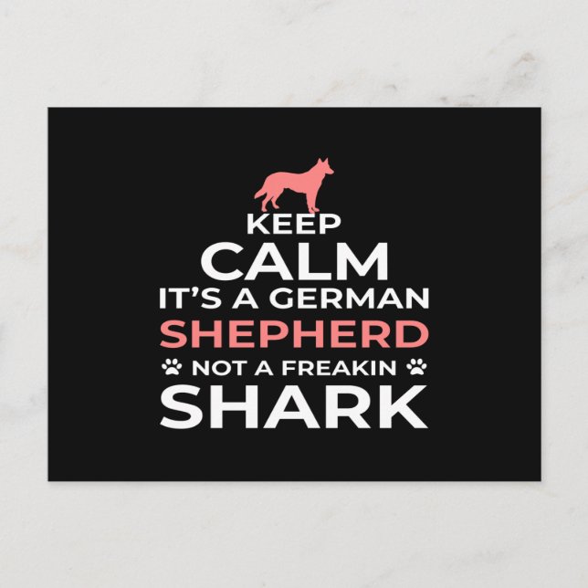 Keep calm its a German shepherd not a freaking Postkarte (Vorderseite)