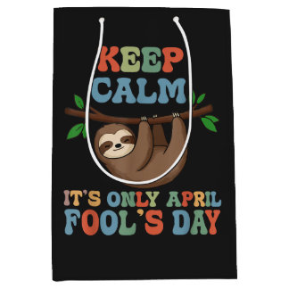 keep calm it's only April fool's day Mittlere Geschenktüte