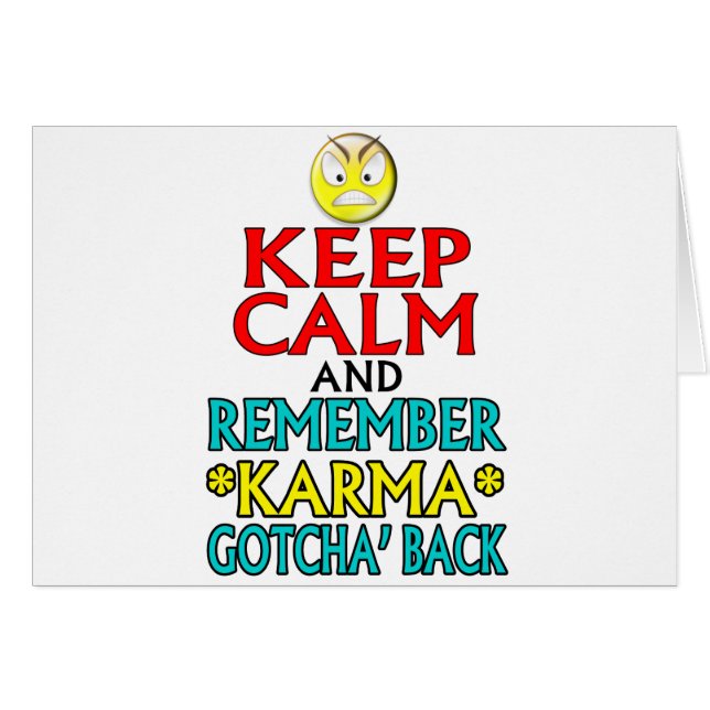 Keep calm -- Karma (Devant horizontal)