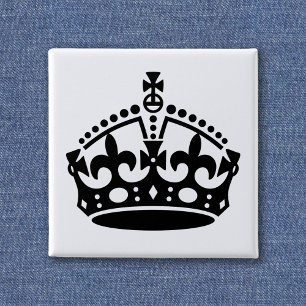 Keep Calm Kronen Vorlage Button