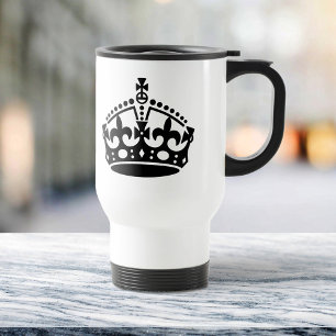 Keep Calm Kronen Vorlage Reisebecher