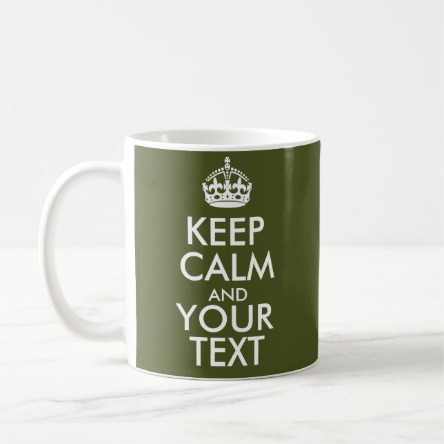 Keep Calm Mug Custom Design Personalized Gift (Gauche)