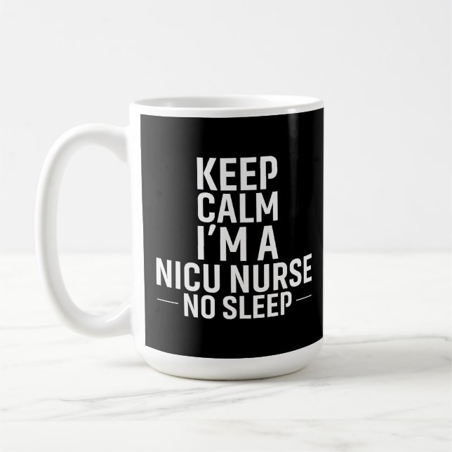 Keep Calm No Sleep – Fierce & Focused Kaffeetasse (Links)