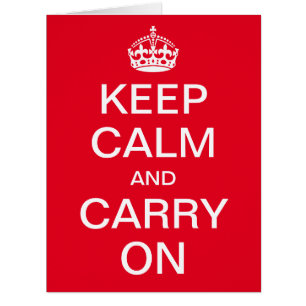KEEP CALM personnalisé et CARRY ON - mots blancs